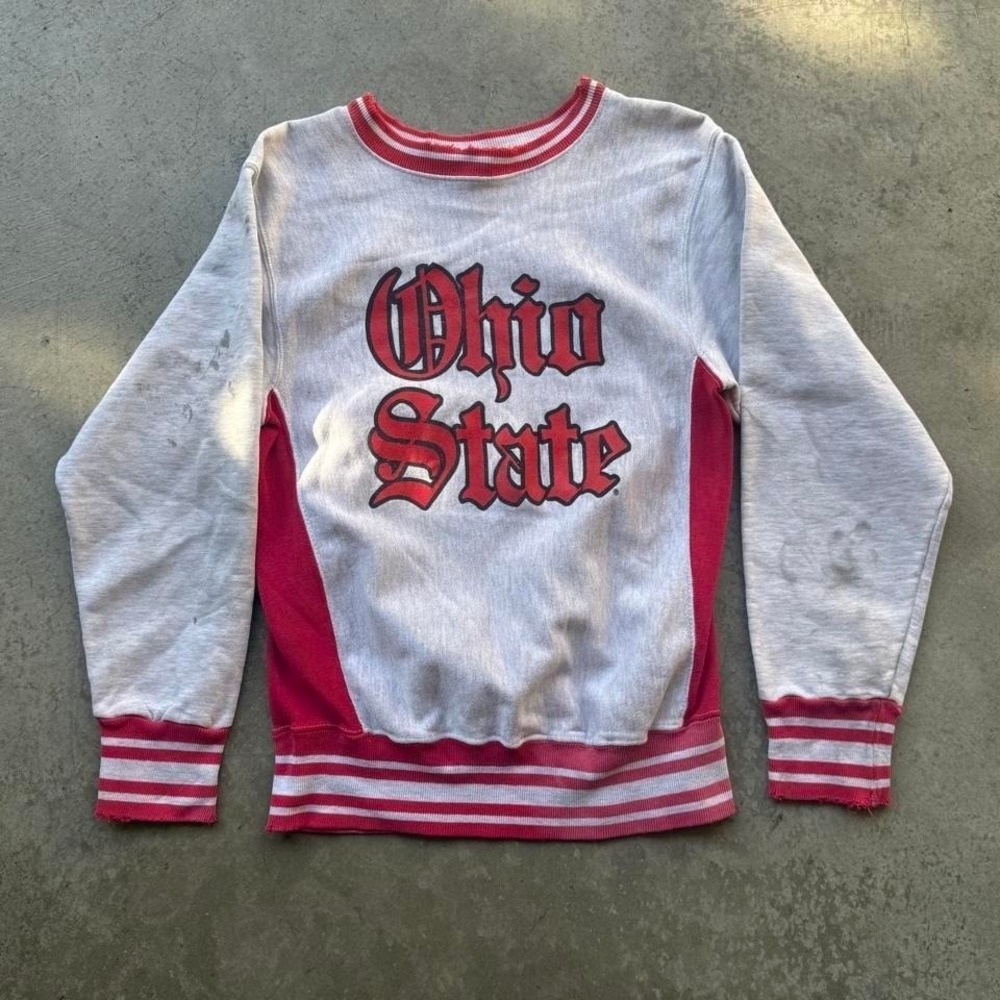 VTG Ohio State Crewneck Medium 90s Champion Reverse Weave Old English Script